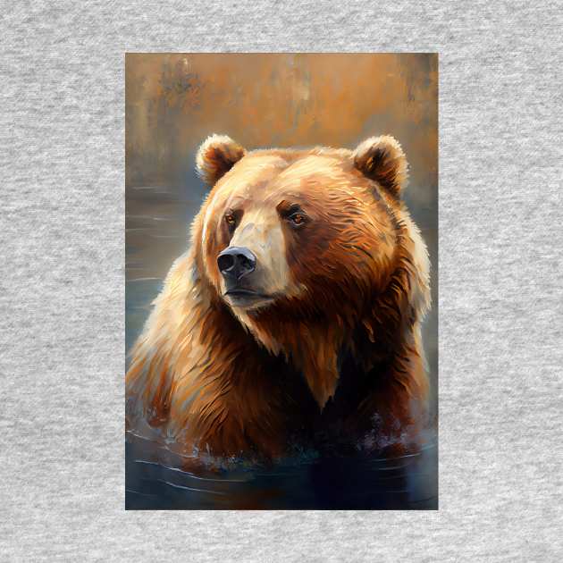 Arctic Brown Bear - Oil paint by ABART BY ALEXST 